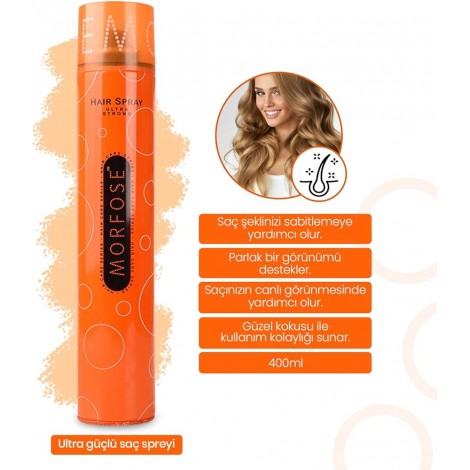 Morfose Hair Spray Ultra Srong Лак за коса с ултра силна фиксация 400ml